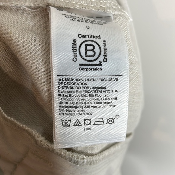 Athleta | Women’s Beige Linen Voyager Shorts Size 6 - Picture 7 of 7